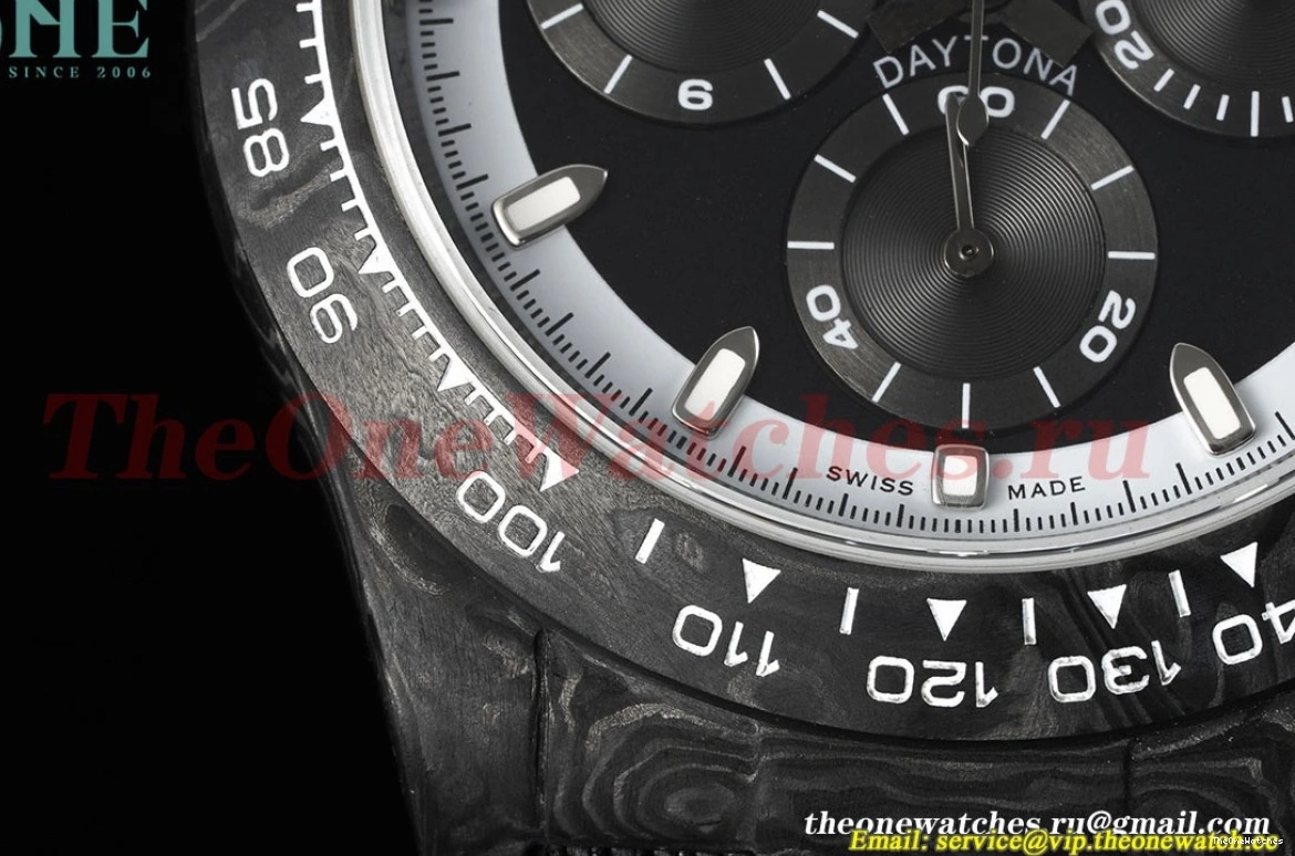 White 40mm Dial Daytona SA4130 DIW Carbon QF NY Black 1230